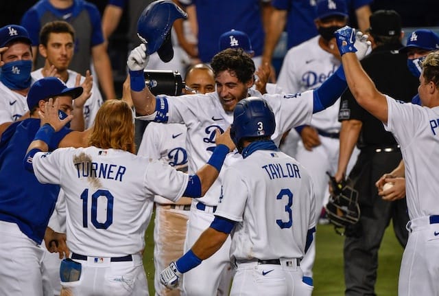 Cody Bellinger on home run, win, 08/30/2020