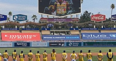 Dodgers Celebrate Kobe Bryant On Lakers Night With Drone Show, Donation To  Mamba And Mambacita Sports Foundation 