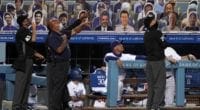 Dave Roberts, umpires, Dodger Stadium secutiry, drone delay