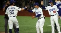 Cody Bellinger, Dino Ebel, Dave Roberts, Dodgers win, 2020 World Series