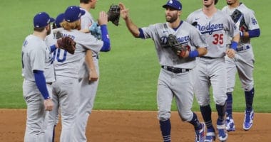 Cody Bellinger, Mookie Betts, Max Muncy, Corey Seager, Chris Taylor, Justin Turner, Dodgers win, 2020 NLDS