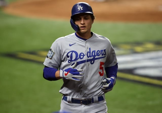 Bleachers Sports Music & Framing — Corey Seager Signed Los Angeles Dodgers  2020 World Series Jersey & Rookie Statistic Inscription /50