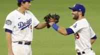 Corey Seager, Chris Taylor, Dodgers win, 2020 World Series