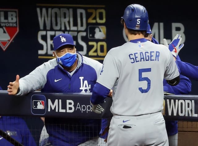 Dave Roberts, Corey Seager, 2020 World Series