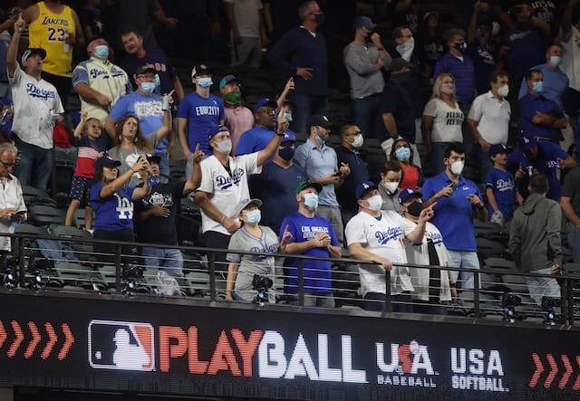 Dodgers fans, 2020 World Series