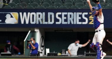 Austin Barnes, Jon SooHoo, Dodgers win, 2020 World Series