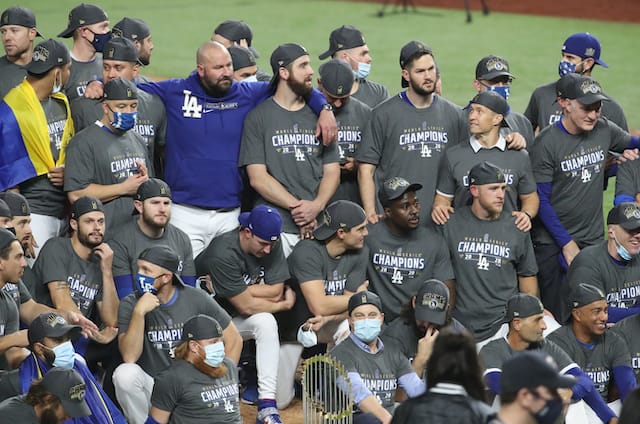 Dodgers team photo, 2020 World Series