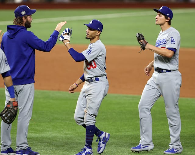 Mookie Betts, Clayton Kershaw, Corey Seager, Dodgers win, 2020 World Series