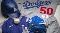 Mookie Betts jersey, Max Muncy helmet, Dave Roberts jacket, Corey Seager bat, Dodgers collage, 2020 World Series, Baseball Hall of Fame
