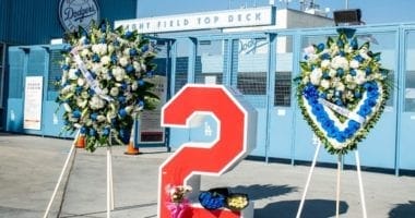 Tommy Lasorda number, Dodger Stadium top deck, Retired Numbers Plaza