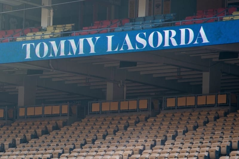 Tommy Lasorda sign, Dodger Stadium