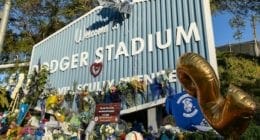 Dodger Stadium sign, Tommy Lasorda memorial