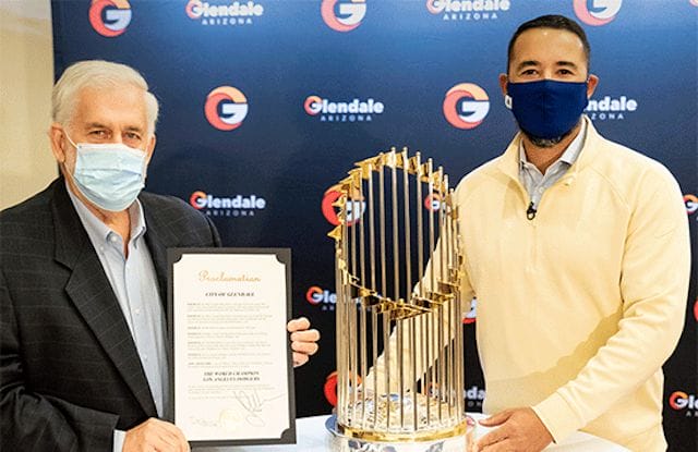 Andre Ethier, 2020 World Series trophy, 2021 Spring Training