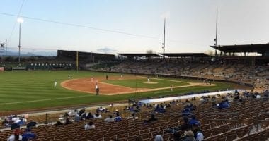 Camelback Ranch seats, view, 2021 Spring Training