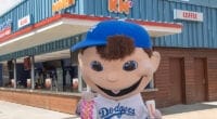Dodgers mascot, Dunkin', Dodger Stadium