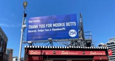Mookie Betts billboard, Pantone 294