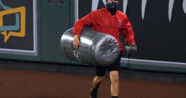 Angels grounds crew, trash can