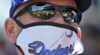Dodgers fan, mask