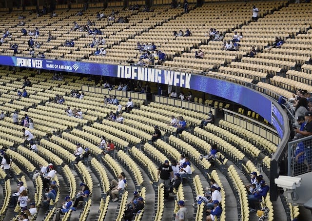 Dodgers fans, Dodger Stadium seats, Field level, Loge level, 2021 Opening Week