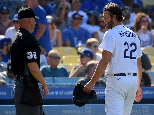 Clayton Kershaw, umpire, foreign substances check