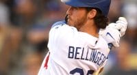 Los Angeles Dodgers center fielder Cody Bellinger (35) congratulates  Chicago Cubs left fielder Joc Pederson (24) after receiving his World  Series ring Stock Photo - Alamy