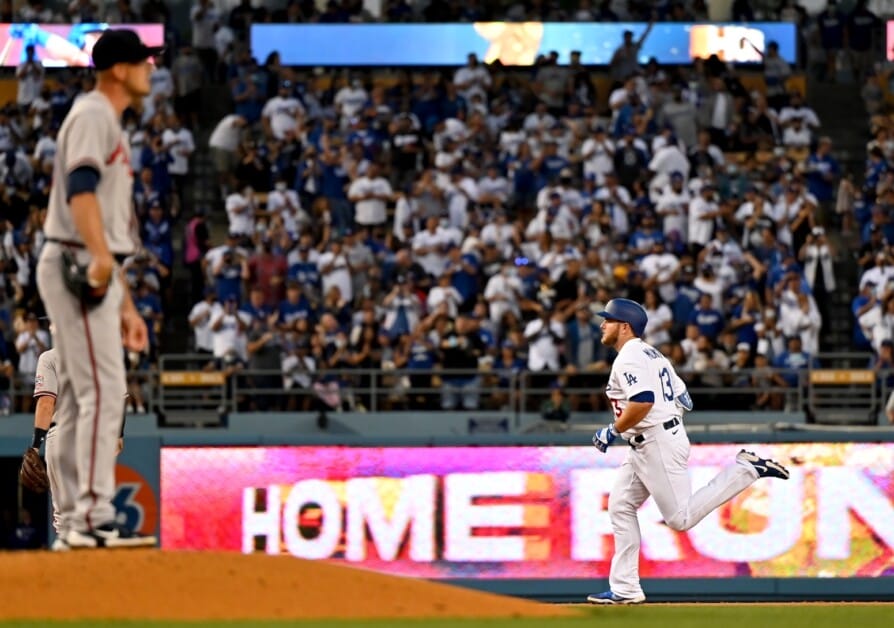 Joc Pederson caught the first pitch from his brother Champ on his  bobblehead night