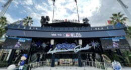 Dodger Stadium center field plaza, 2021 NLDS