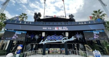 Dodger Stadium center field plaza, 2021 NLDS