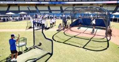 2021 Veterans Day batting practice, Los Angeles Dodgers
