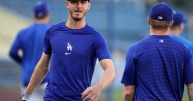 Cody Bellinger, Gavin Lux, 2021 National League Wild Card Game workout