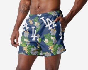 Dodgers floral swimming trunks, FOCO