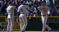 Cody Bellinger, Gavin Lux, Trea Turner, Dodgers win, 2022 Opening Day