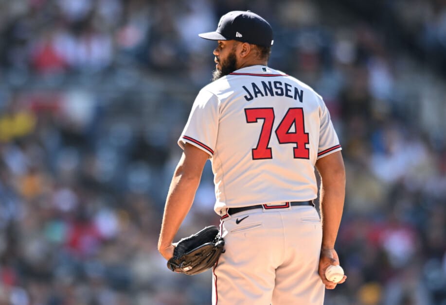 Kenley Jansen gets save at Dodger Stadium (but for Braves AND had to face  Freddie Freeman!!) 