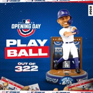 Mookie Betts Bobblehead 2022 Los Angeles Dodgers 10/3/2022 Giveaway trade
