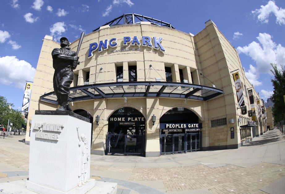 PNC Park entrance, Honus Wagner statue