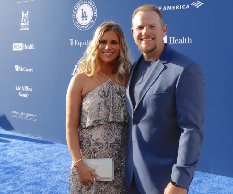 Los Angeles Dodgers infielder Max Muncy, wife Kellie Muncy and daughter  Sophie Muncy assemble Baby2Baby basic essential kits, which include hygiene  items, soap, and PPE supplies, as part of the Dodgers Foundation