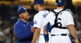 Tyler Anderson, Dave Roberts, Will Smith, pitching change