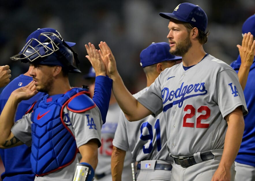 Austin Barnes, Clayton Kershaw, Dodgers win, Freeway Series