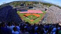 Dodger Stadium view, United States of America flag, 2022 MLB All-Star Game
