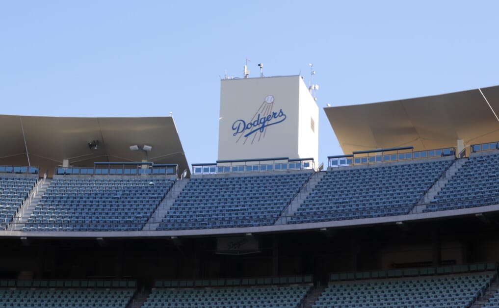 Dodgers logo, Dodger Stadium top deck, 2022 Dodgers All-Access
