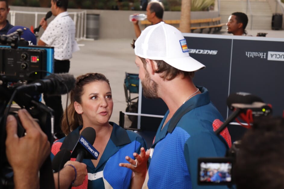 Clayton Kershaw and Family Attend Charity Ping Pong Tournament