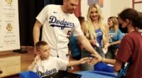 Freddie Freeman, Charlie Freeman, Chelsea Freeman, 2022 Dodgers Love L.A. Community Tour