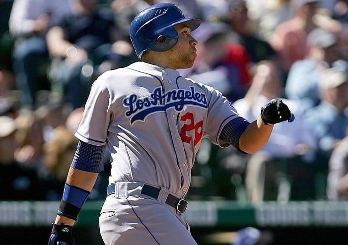 James Loney Autographed jersey Dodgers