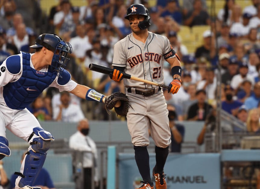 L.A. Kings Troll José Altuve Using Trash Can During Fan 'Look-Alike' Game