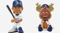 Mookie Betts Stomperz bobblehead, Dodgers Holiday Bobble Bro, FOCO