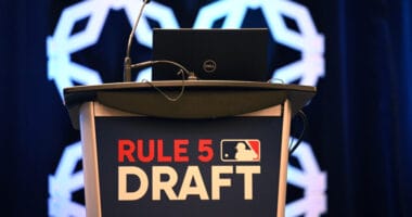 Rule 5 Draft podium sign 2022 Winter Meetings