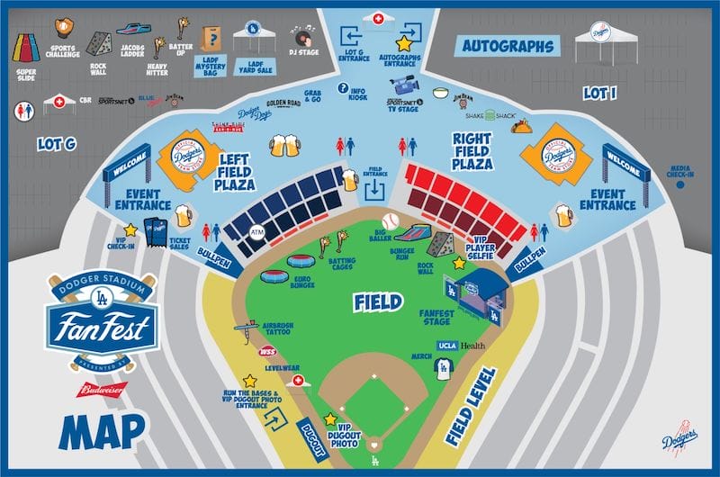 2023 Dodgers FanFest map