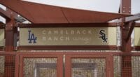 Camelback Ranch entrance sign, 2023 Spring Training
