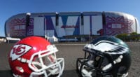 Chiefs, Eagles, State Farm Stadium view, Super Bowl LVII