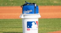 Dodgers baseball bag, workout 2023 Spring Training